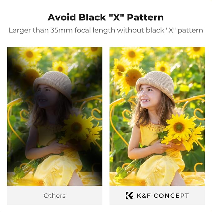 K&F CONCEPT 40.5mm Black Diffusion Mist Effect 1/4 & Variable ND2-32 & Circular - Image 4