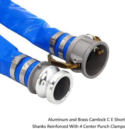 DAVCO 2" ID × 50 ft Pool Backwash Hose, Heavy Duty Reinforced Blue PVC Lay Flat - Image 2
