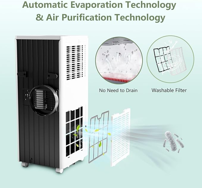 8000 BTU Portable Air Conditioner, Portable AC Unit - Image 5