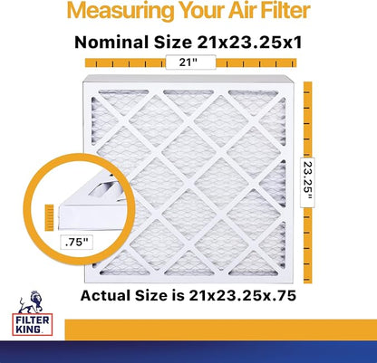 Filter King 21x23.25x1 Air Filter | 12-PACK | MERV 13 HVAC Pleated A/C Furnace - Image 2