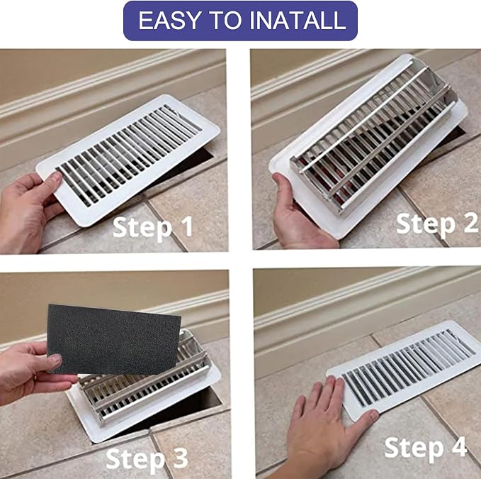Air Vent Filter 4 x 12 Inch Activated Charcoal, Air Vent Floor Heater Carbon - Image 3