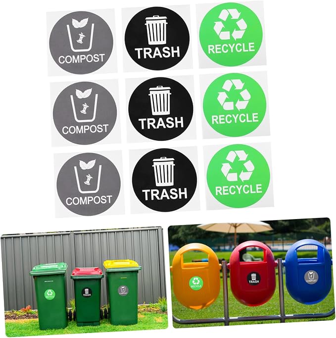 9pcs Garbage Classification Stickers - Image 5