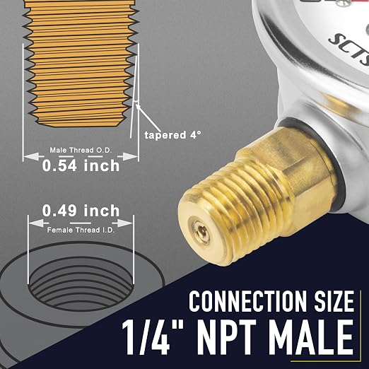 2-1/2" Dial Size, 0-3000 Psi Pressure Gauge, Glycerin Liquid Filled, 1/4" NPT - Image 4