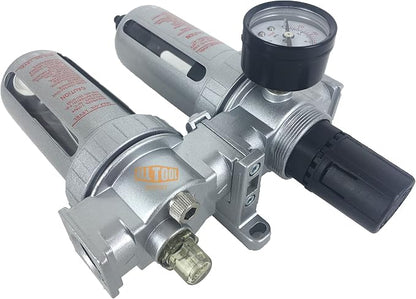 3/8" NPT Mid Flow Compressed Air In Line Filter Regulator Lubricator Oiler - Image 4