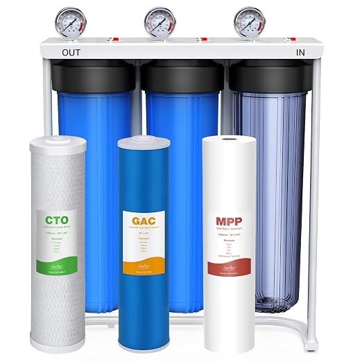 SimPure Whole House Water Filter System, 3-Stage Clear Home Water Pre-Filtration by SimPure_Water