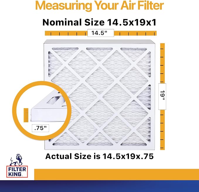 Filter King 14.5x19x1 Air Filter | 12-PACK | MERV 13 HVAC Pleated A/C Furnace - Image 2