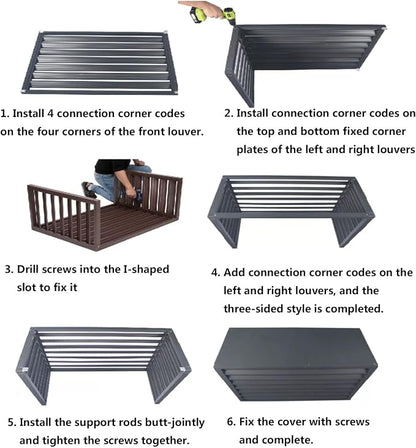 Pool pump covers for outside units, outdoor garbage can enclosures, aluminum - Image 3
