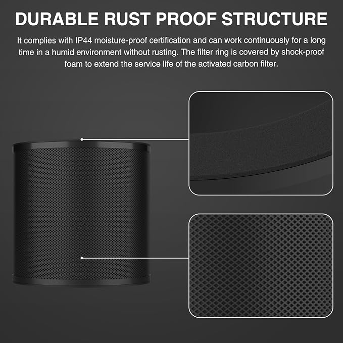 6 Inch Replacement Air Carbon Filter, 38mm Smellines Control Filtration - Image 6