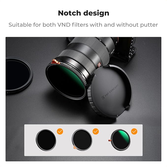 K&F CONCEPT 77mm Variable ND Lens Filter Cap TPU Material Filter Cap Only - Image 3