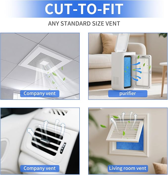Air Vent Filters, MERV 8 Reusable 3-Layer Air Vent Filter - Image 5