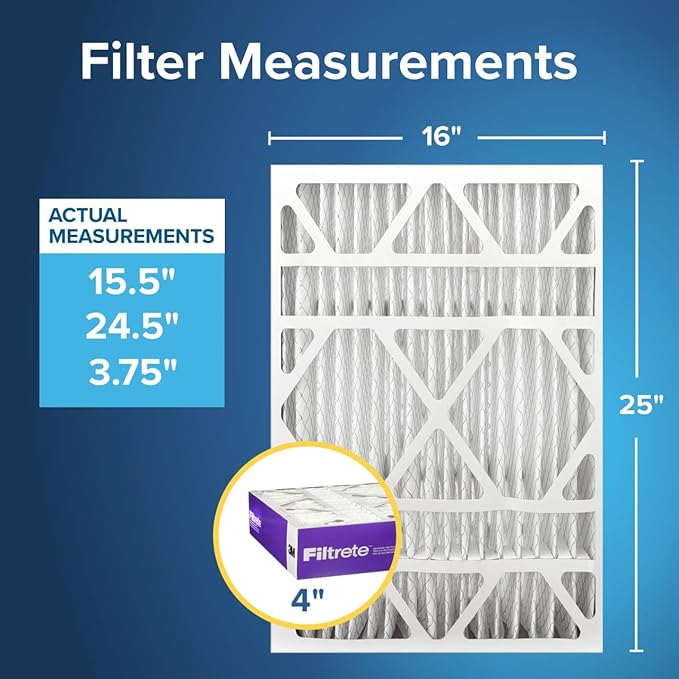 Filtrete 16x25x4, AC Furnace Air Filter, MPR 1550 DP, Healthy Living Ultra - Image 2