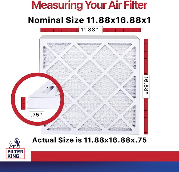 Filter King 11.88x16.88x1 Air Filter | 6-PACK | MERV 11 HVAC Pleated A/C - Image 2