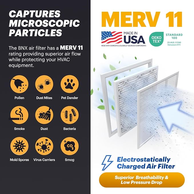 BNX TruFilter 12x30x1 Air Filter MERV 11 - Image 2