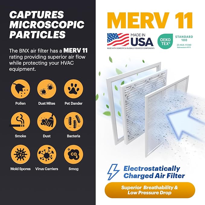 BNX TruFilter 10x30x1 Air Filter MERV 11 - Image 2