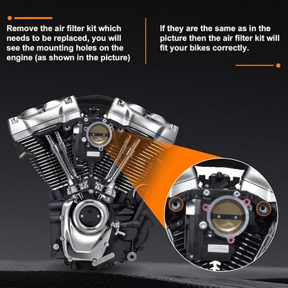 High Flow Air Cleaner Intake Filter Kit Air Filters Cover - Image 6