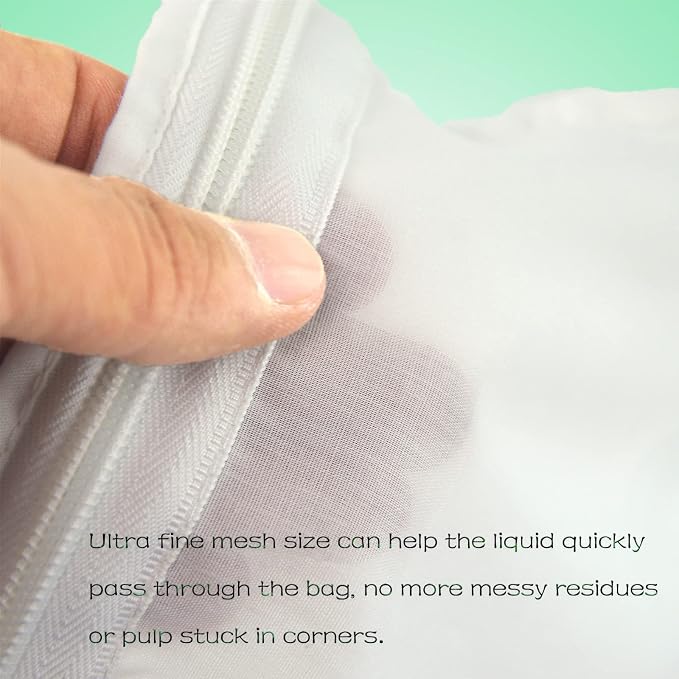 WMKGG Ultra Fine Mesh Strainer Bags, Reusable Mesh Filter Bags - Image 3