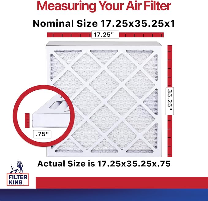 Filter King 17.25x35.25x1 Air Filter | 4-PACK | MERV 11 HVAC Pleated A/C - Image 2