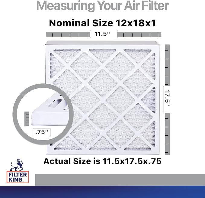 Filter King 12x18x1 Air Filter | 4-PACK | Carbon MERV 8 HVAC Pleated A/C - Image 2