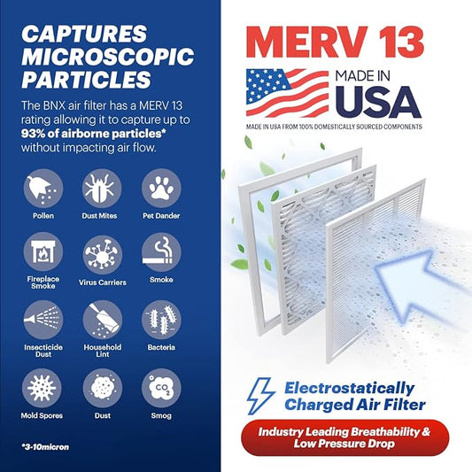 BNX TruFilter 20x30x1 Air Filter MERV 13 - Image 2