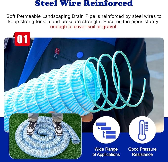 French Drain Pipe for Lawn, L 10fteter) - Image 3