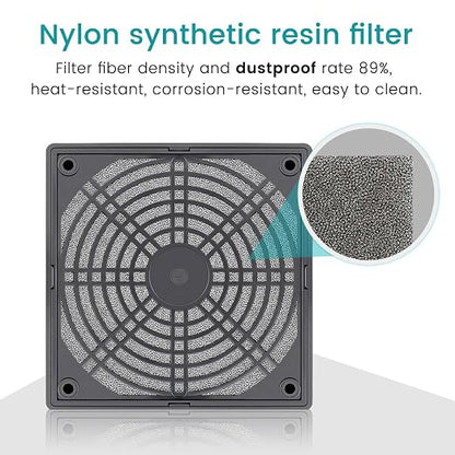 Wathai 4 Pack 90mm Fan Filters for PC Case Fan Dust Filter Cover Computer Mess - Image 4