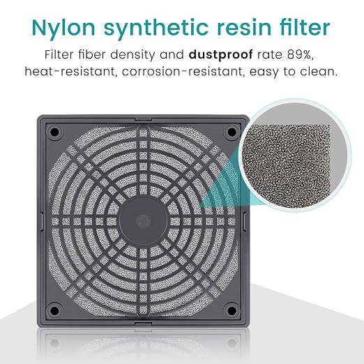 Wathai 80MM PC Fan Dust Filter Cover Computer Mess 4 Pack - Image 5