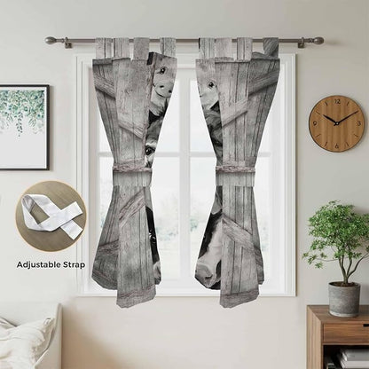 Funny Farm Animals Living Room Curtains 84 Inch Length, Window Curtains Tab Top - Image 5