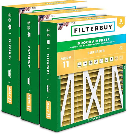 Filterbuy 17.5x21x5 Air Filter MERV 11 Superior Pet & Allergy Defense, by Filterbuy