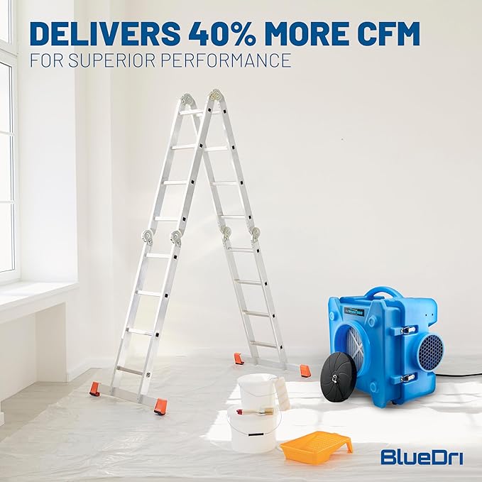 BlueDri Air Shield 550 HEPA Air Scrubber, Water Damage Restoration Equipment - Image 2