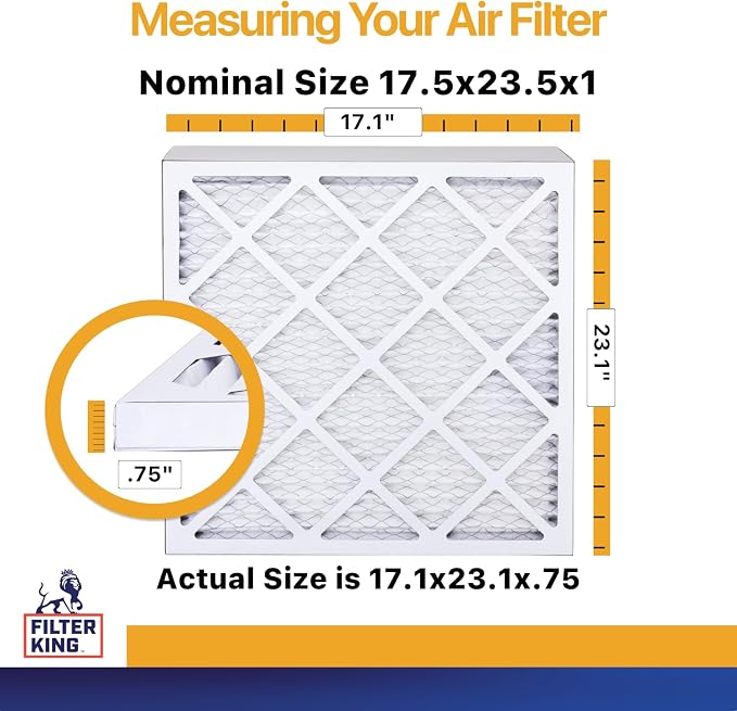 Filter King 17.5x23.5x1 Air Filter | 12-PACK | MERV 13 HVAC Pleated A/C Furnace - Image 2