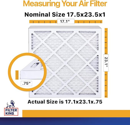Filter King 17.5x23.5x1 Air Filter | 12-PACK | MERV 13 HVAC Pleated A/C Furnace - Image 2