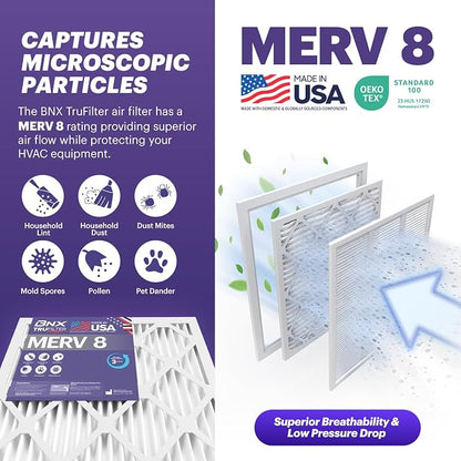 BNX TruFilter 14x20x1 Air Filter MERV 8 - Image 3