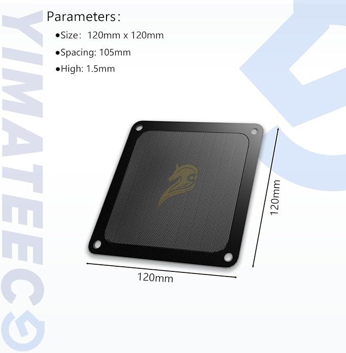 120mm Fan Filter PC Dust Filter Computer Fan Grills Dust Mesh Magnetic Frame PC - Image 5