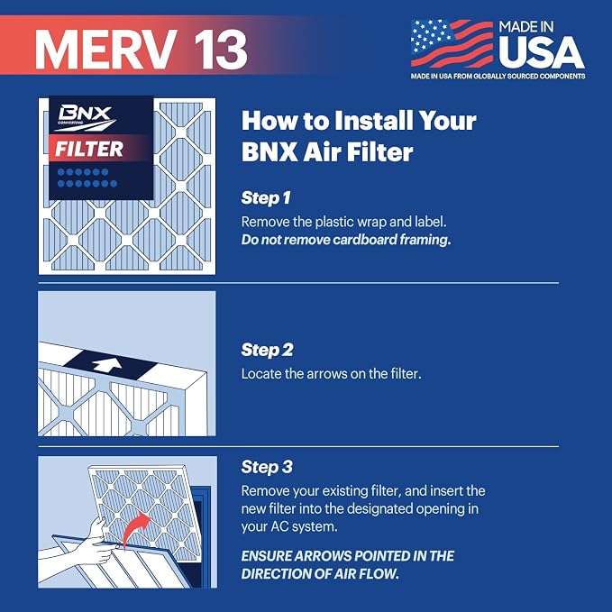 BNX TruFilter 12x12x1 Air Filter MERV 13 - Image 6