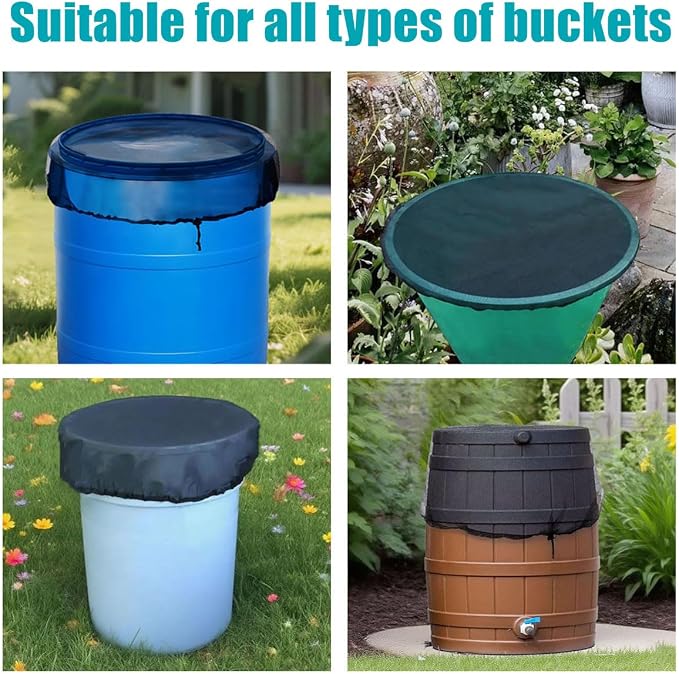 4 Pcs Rain Barrel Mesh Cover, 39.4 inch Water Collection Bucket Net - Image 7