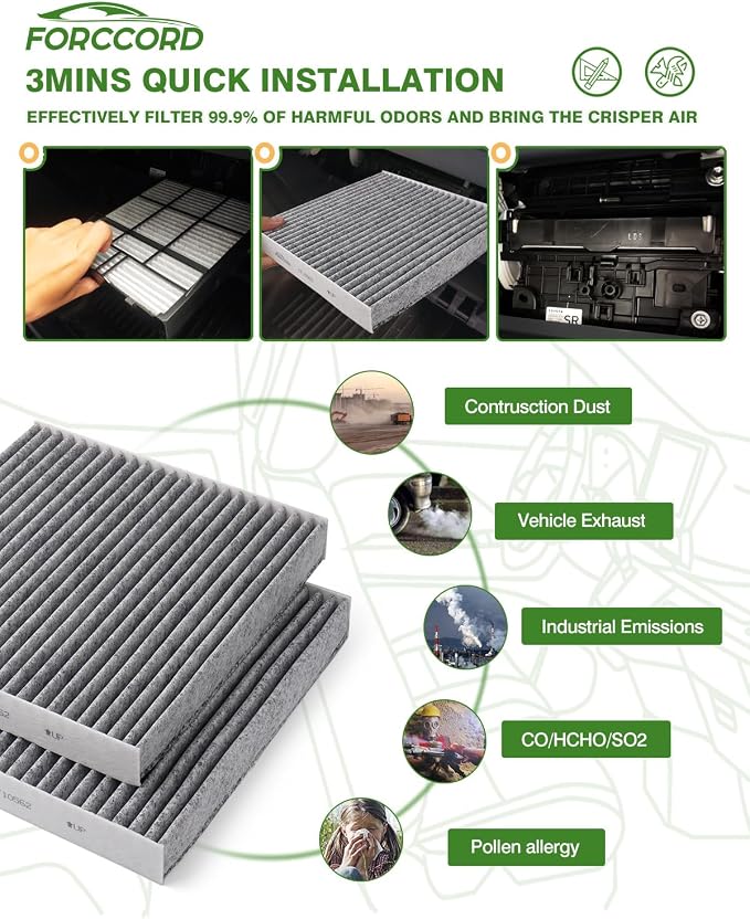 Cabin & Engine Air Filter Fits for Highlander 3.5L/2.7L Gas Only, Sienna - Image 7