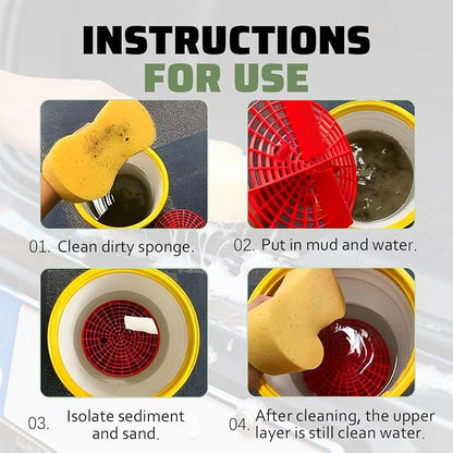 Car Wash Bucket Grit Trap Inserts, Vehicle Detailing Wash Filter - Image 6