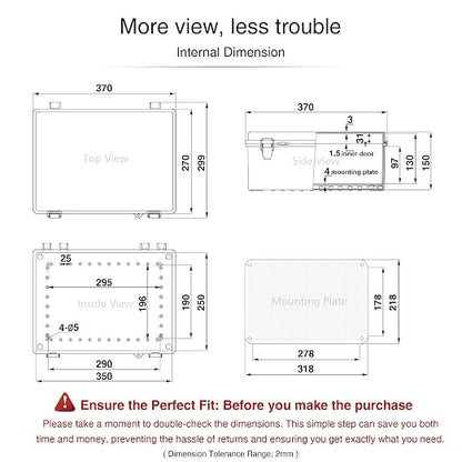 QILIPSU Waterproof Junction Box IP67 Outdoor Plastic Electrical Project - Image 6