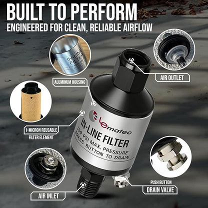 LE LEMATEC Air Compressor Water Separator - Image 2