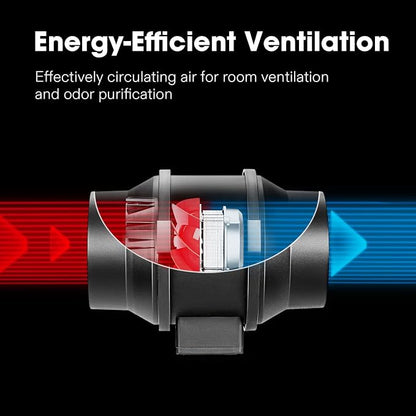 VIVOSUN R4 4 Inch 190 CFM Inline Duct Ventilation Fan - Image 3