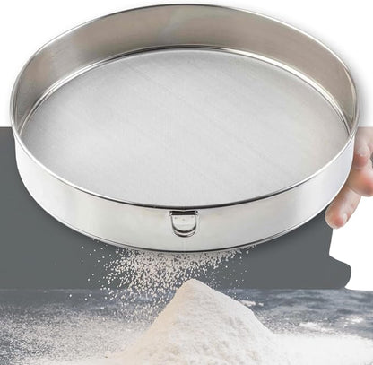 Tablecraft Fine Mesh Sieve Strainer, 12-Inch Round Ultra-Fine Stainless Steel - Image 2