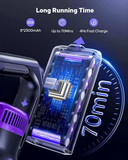 Cordless Vacuum Cleaner 600W 50KPA Powerful Suction 65 Mins Stick Handheld - Image 3