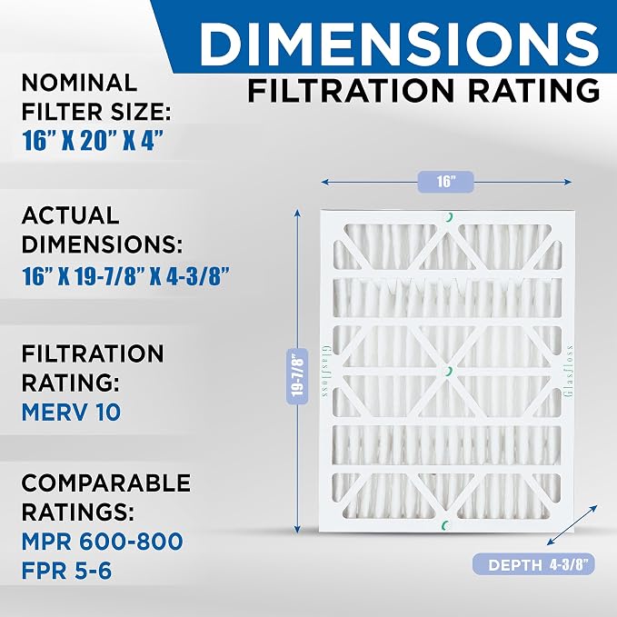 Glasfloss ZL 16x20x4 MERV 10 Air Cleaner Filter replacements - Image 2