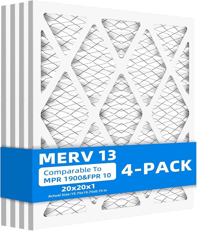 20x20x1 Furnace Air Filters, MPR 1900 & FPR 10, MERV 13 Pleated Air Filter by Chenzhit