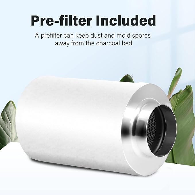 iPower 6 Inch Air Carbon Filter Indoor Plants Grow Tent Odor Control Scrubber - Image 6