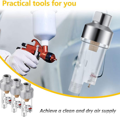 Honoson 6 Pcs 3 Pcs Airbrush in-line Water Trap Mini Air Filter Connect - Image 6
