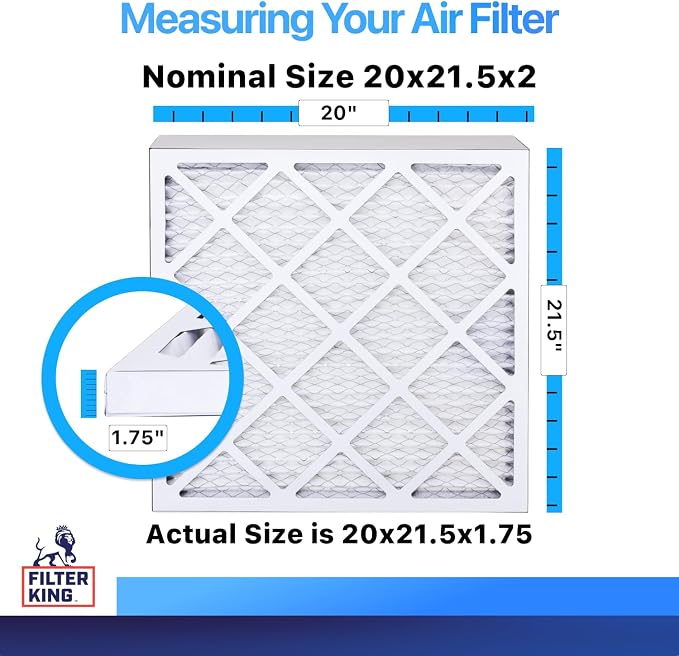 Filter King 20x21.5x2 Air Filter | 12-PACK | MERV 8 HVAC Pleated A/C Furnace - Image 2