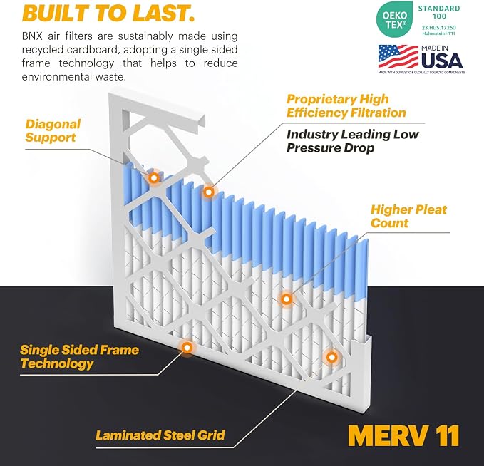 BNX TruFilter 16x25x1 Air Filter MERV 11 - Image 4