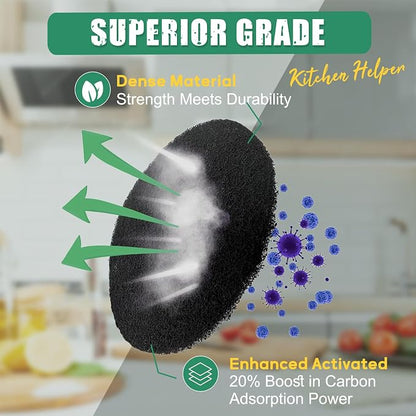 7.25 Inch Charcoal Filters for 10 Pack Kitchen Countertop Compost Bins - Image 4