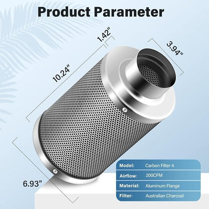 iPower 4 Inch Air Carbon Filter, - Image 2